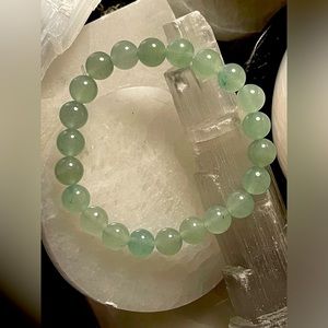 Green Aventurine 8mm Crystal Stone Bracelet 7” Handmade by Annabellesgemz
